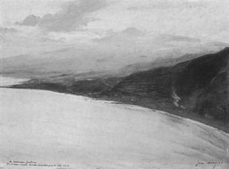 Vista costiera al tramonto, 1904